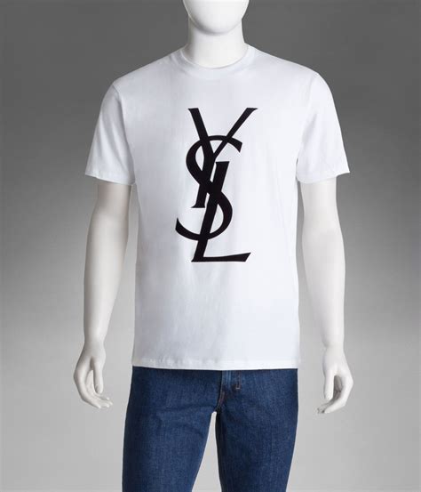 ysl mens t shirt white|YSL denim shirt.